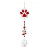 Crystal Cat Paw Wind Chimes, Crystal Suncatchers for Windows Hanging, Prism Rainbow Maker for Indoor Outdoor Home Garden Decor