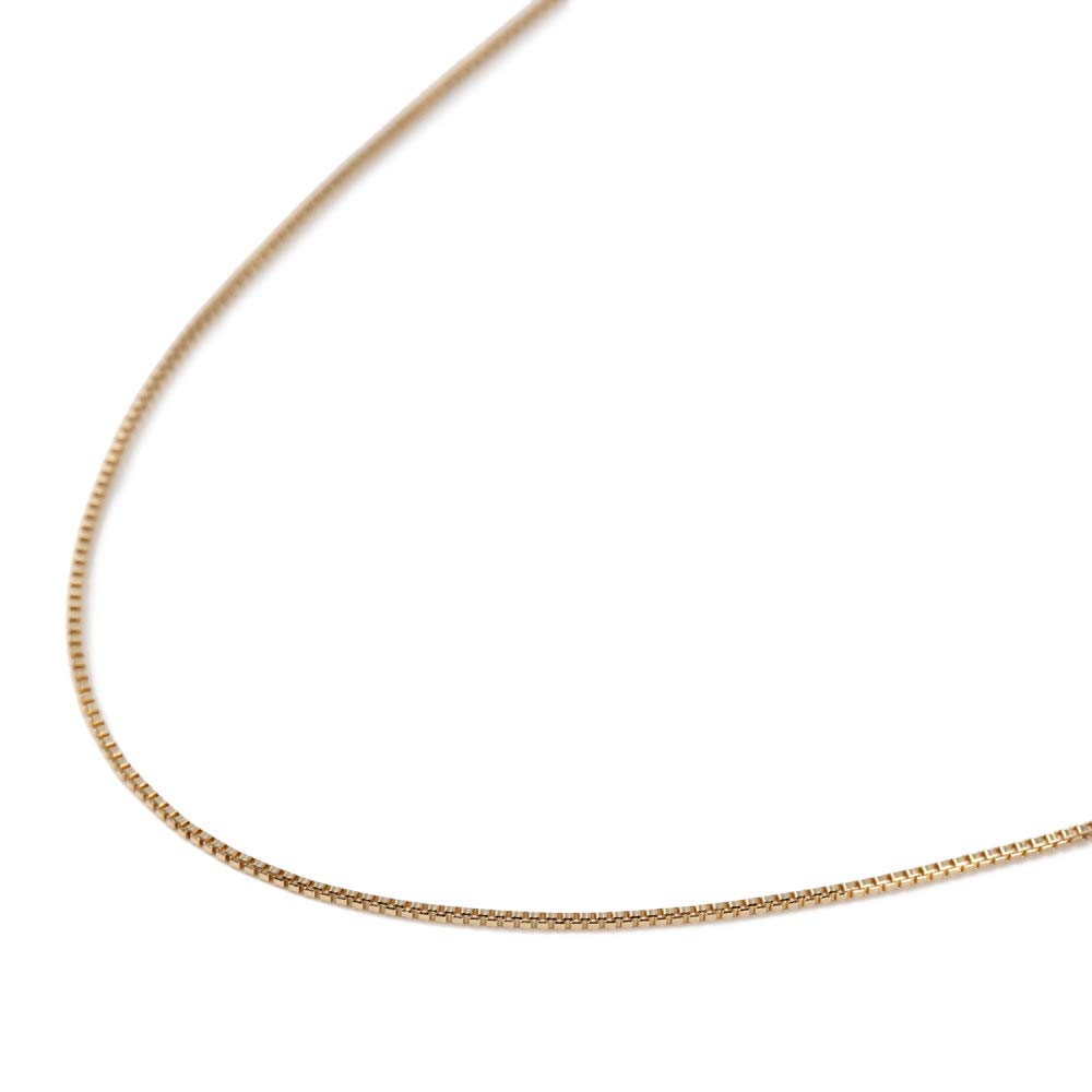Goods K18 Necklace Venetian Chain Width 50cm Free Adjuster 18K 18K [Happy Shop] 0.6mm