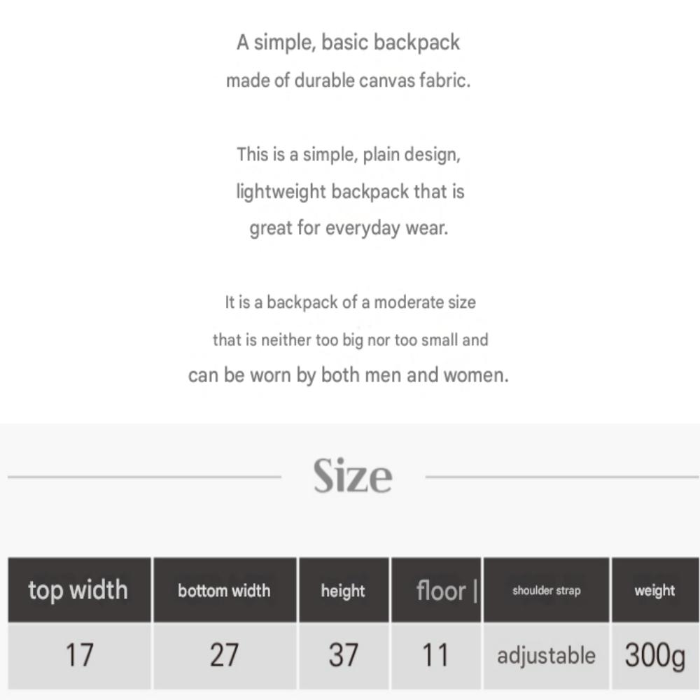 Stylish & Affordable Canvas Daily Backpack 'Bag100'