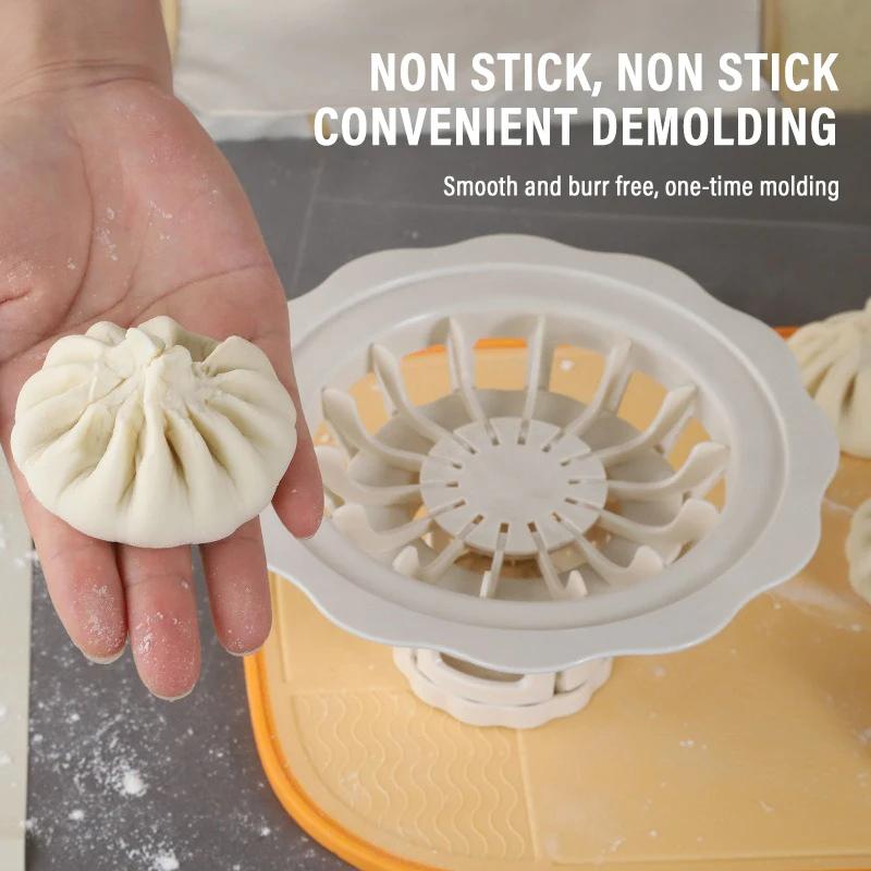 Dumpling Making Mould Flower Shaped Bun & Dumpling Machine Diy Baozi Maker Machine Food Safe Material Handbanary Baozi Bun Mold