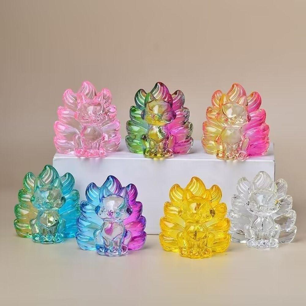 New Crystal Crystal Fox Ornament Fox Colorful Fox Ornament Home Decoration Ornaments Home
