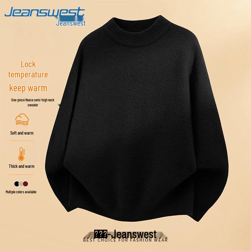 Jeanswest Men s Fleece-Lined Thermal Knit Sweater 2XL