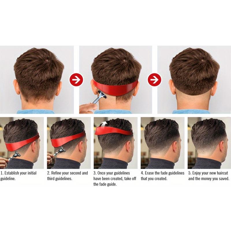 Set of 2 Hair Clipper Guide Tapes for Self-Haircuts, Ideal for Fade Cuts And Trimming.