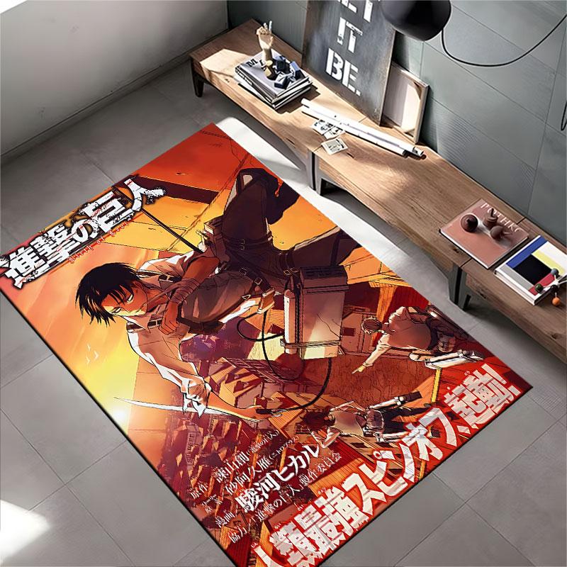 Attack on Titan Anime Carpet suitable as a non-slip mat for the living room or bedroom sofa