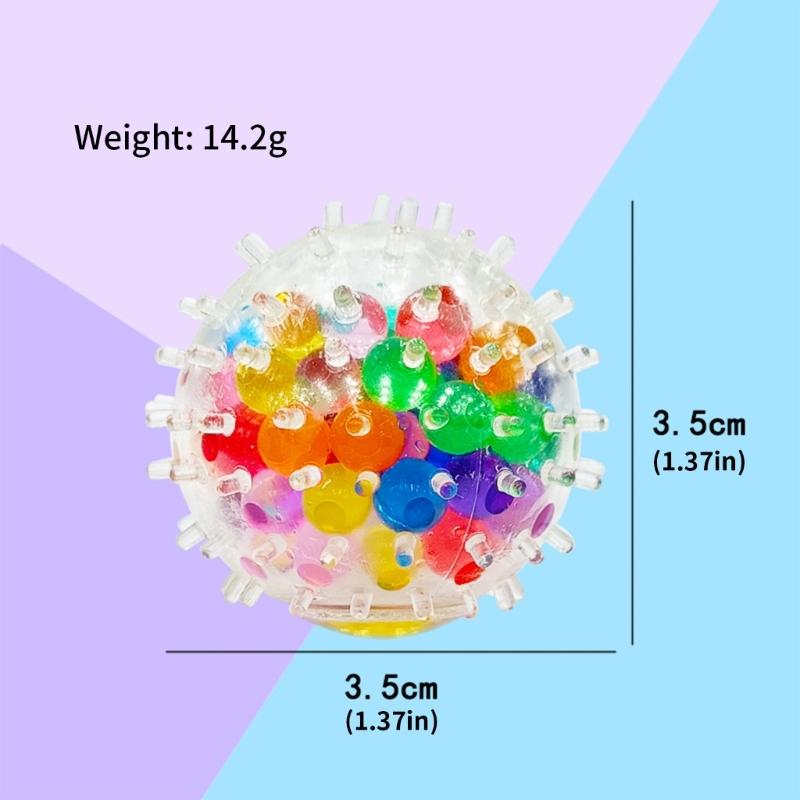 5Pcs Colorful Beads Squeeze Ball Sensory Toy for Stress Relief Squeeze Sensory Toy Squeeze Sensory Balls For Kid Adult