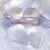Small Chest Push-up Anti-sagging Lace Underwear Top Lift Thin Strapless Invisible Non-slip Bra Set