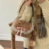 Autumn and winter furry bag women's new fashion versatile messenger bag portable pillow bag furry bag single shoulder
