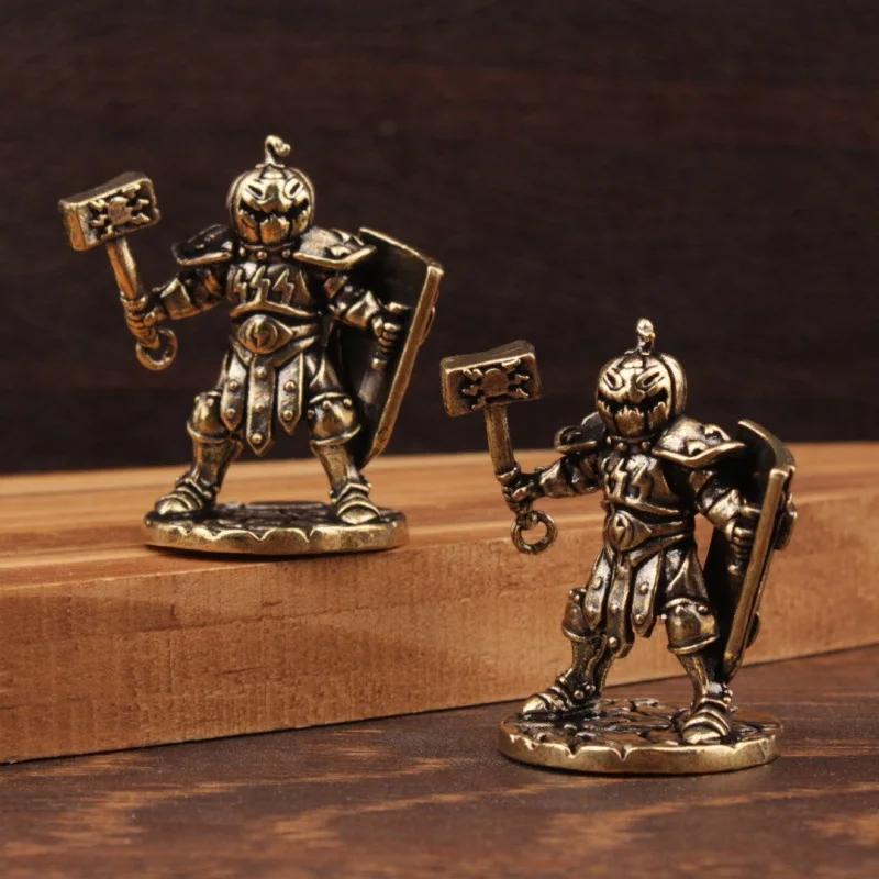 Copper Statue Home Decor Pumpkin Soldier Figurine Creative Craft Figurine