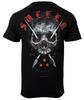 Sullen Unisexs T Shirt Holmes Badge Jet Black Tattoo Skull Premium Quality