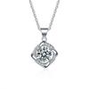 S925 Sterling Silver Moissanite Necklace for Women Rotating Windmill Pendant 1 Carat D Color Fashion Collarbone Chain Gift