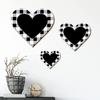 3 Pcs Wooden Heart Wall Decor Vintage Heart Shaped Wall Sign Rustic Hanging Love Plaque for Kitchen Bedroom Bathroom Living Room Farmhouse Decor