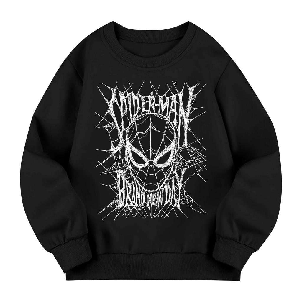 Kids Long Sleeve Neck Sweatshirt, Letter Print Pullover, Loose Fit Top for Boys Girls