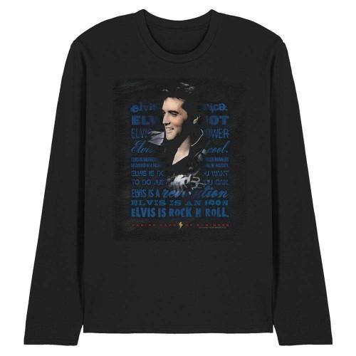 Elvis Presley Unisex Adult Icon Long-Sleeved T-Shirt