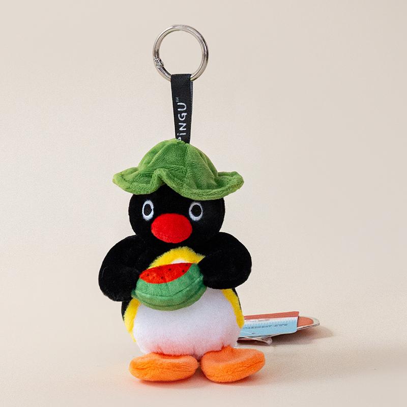 Genuine Pingu Penguin Plush Toy Pendant Adorably Penguin Doll Couple Keychain Car Key Holder Kawaii Home Decor Toys Xmas Gift
