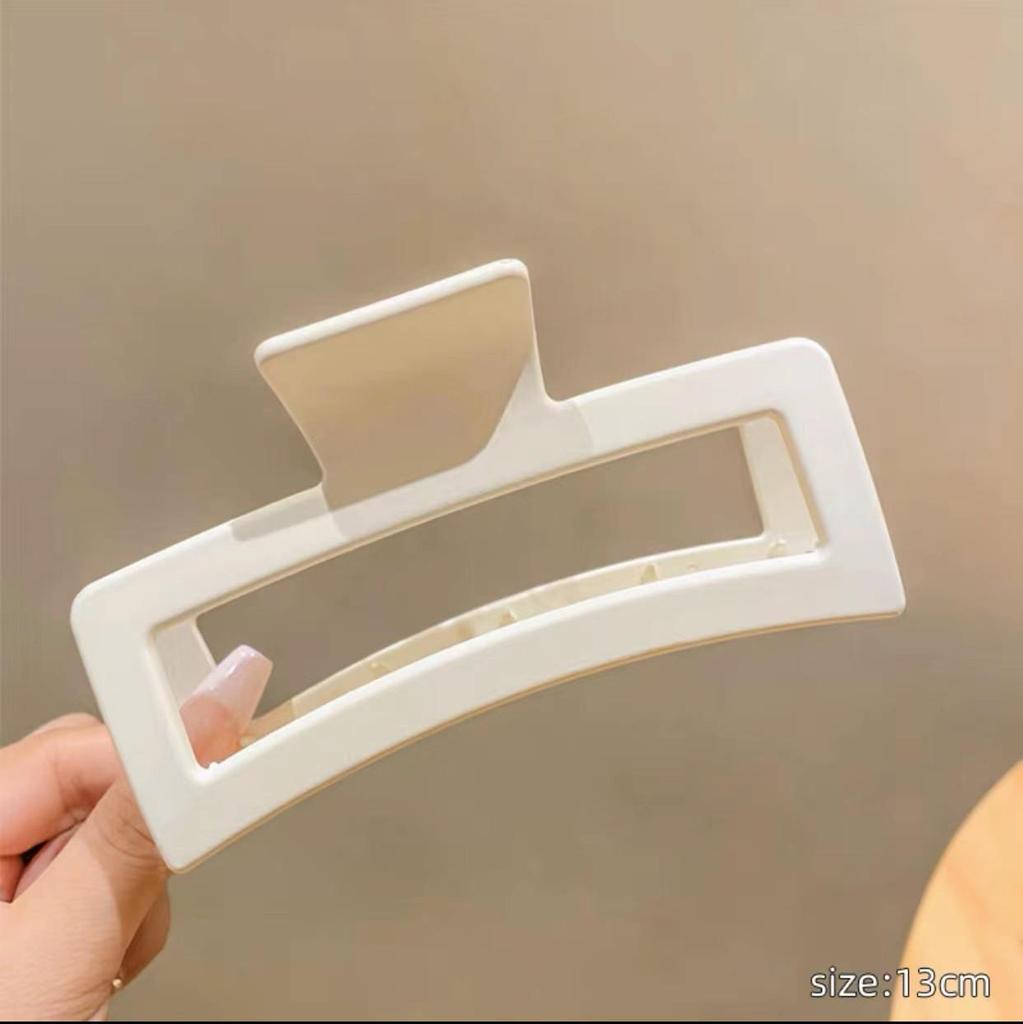 Extra Large 13CM Matte Rectangular Claw Clip, Women's Hair Styling Accessory