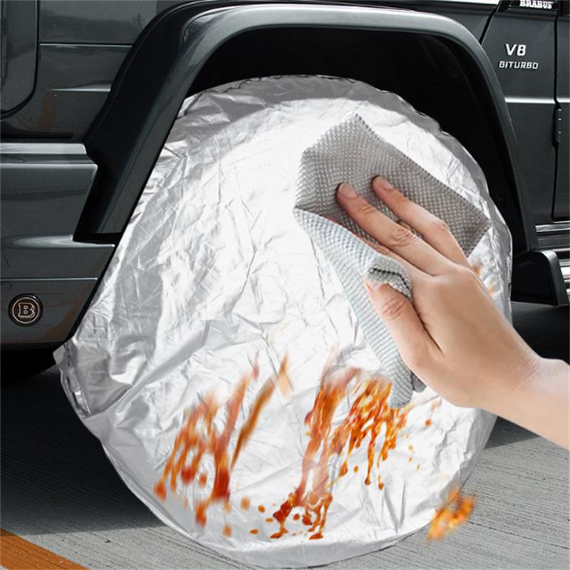 1pc Universal Car Tire Covers Dustproof Camper RV Spare Tire Storage Bag Outdoor Sun Protection Auto Wheel Case Accessories