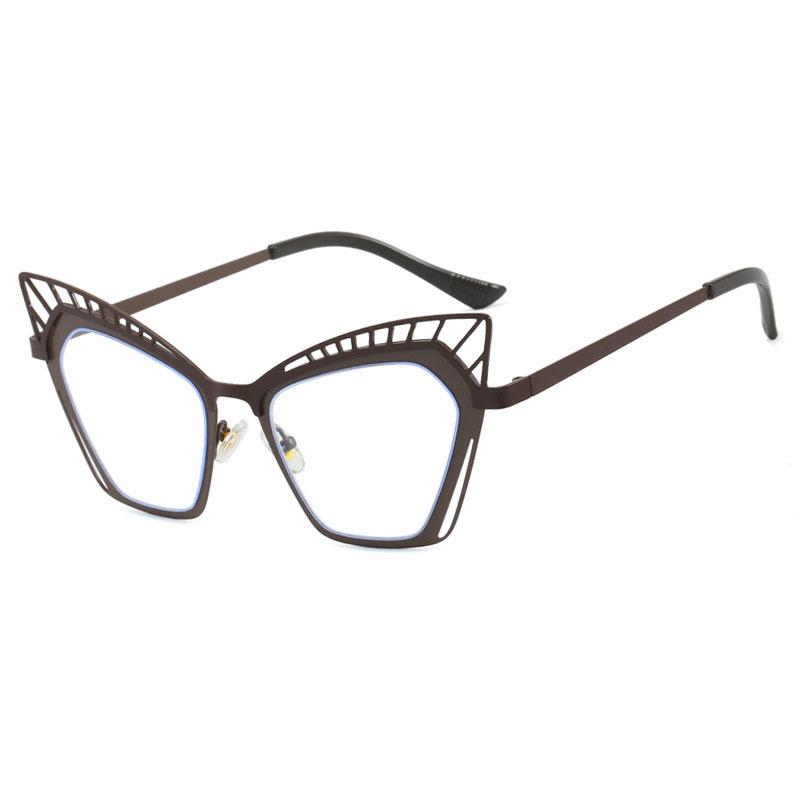 

Vintage Anti Blue Light Optical Glasses Oversized Women Luxury Brand Designer Myopia Customize Prescription Eye Glasses Frame