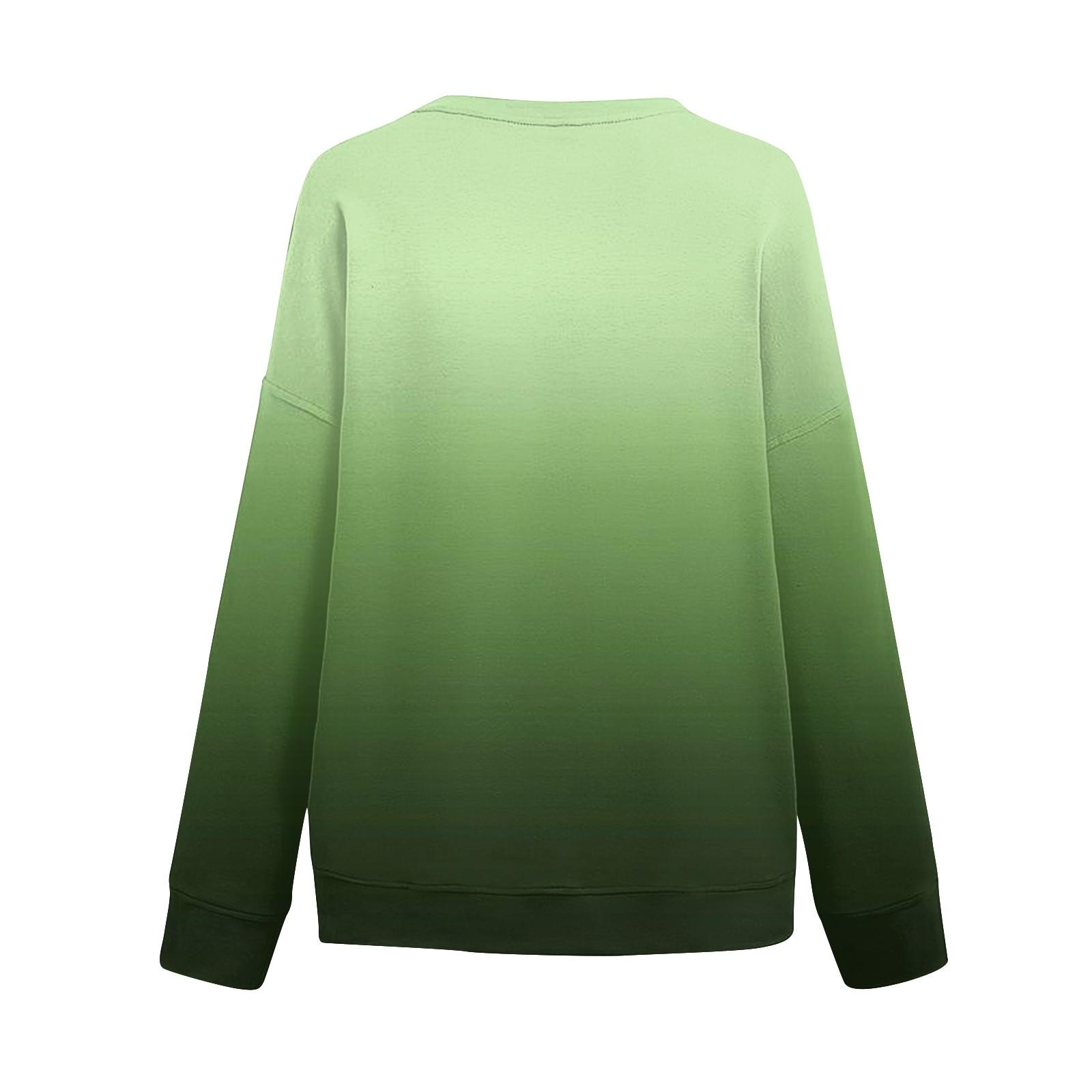 Женская повседневная модная блузка с длинным рукавом и круглым вырезом с цветочным — фото 5