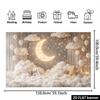 2D Weiche Wolke Mond Stern Hintergrund Baby Neugeborene Fotokabine Banner