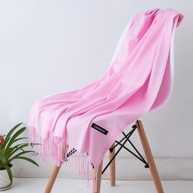 

70*200 см Новий жіночий кашеміровий шарф, імітація кашеміру, суцільний колір, імітація кашеміру, товста кашемірова шаль з вишивкою, осінь і зима 200*70cm