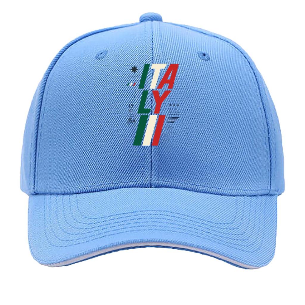 Moderne Italien Flagge Typografie Emblem Sandwich Baseballkappe Sonnenkappe Outdoor Workouts Hut