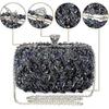 Women Wedding Clutch Rhinestone Bling Sequin Evening Bags Vintage Crystal Beaded Cocktail Party Party Purse