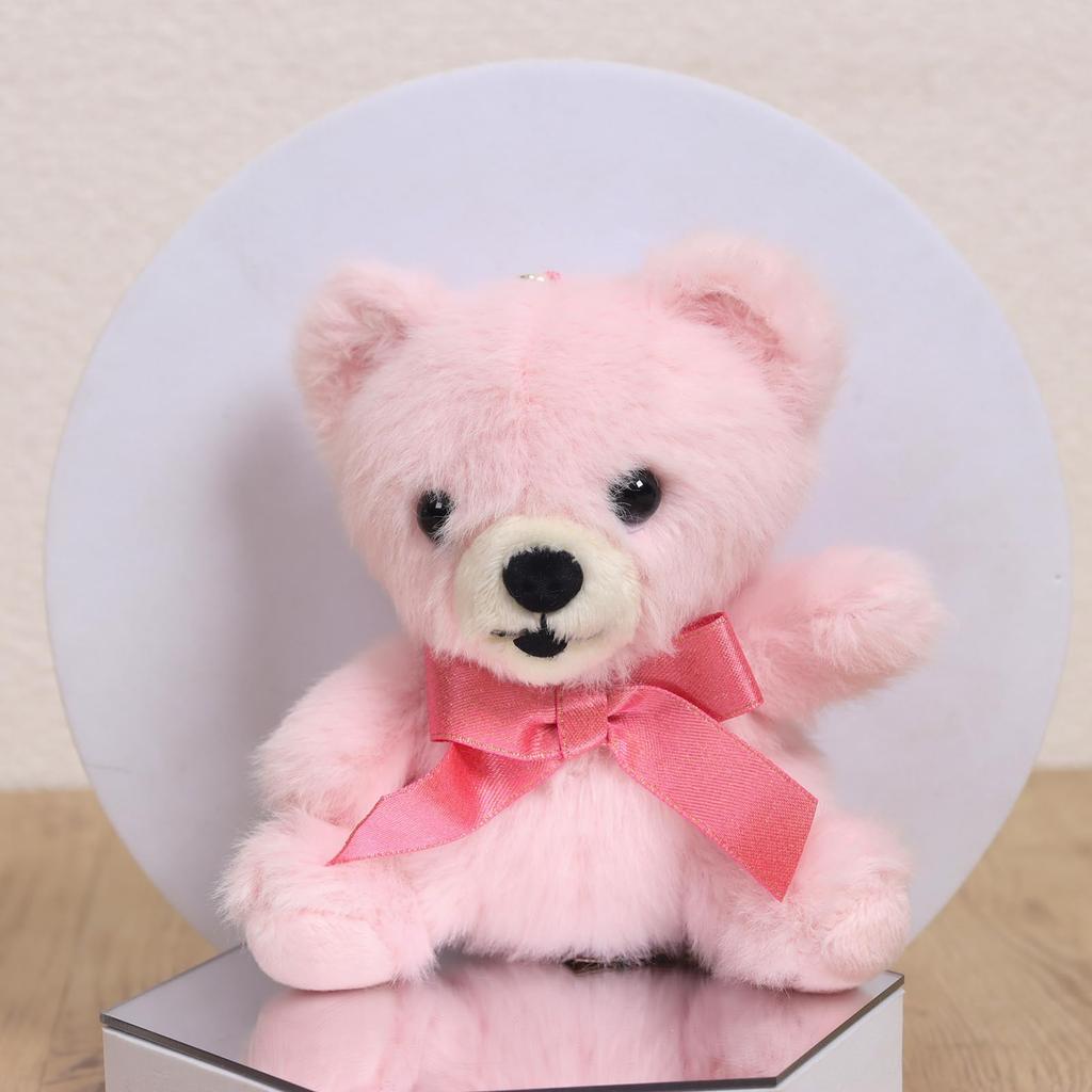 Takeoff Plush Bear Popolibon Keychain Pink