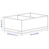 Коробка белая с отделениями, STUK Box with Compartments White (34 x 51 x 18 cm),  IKEA