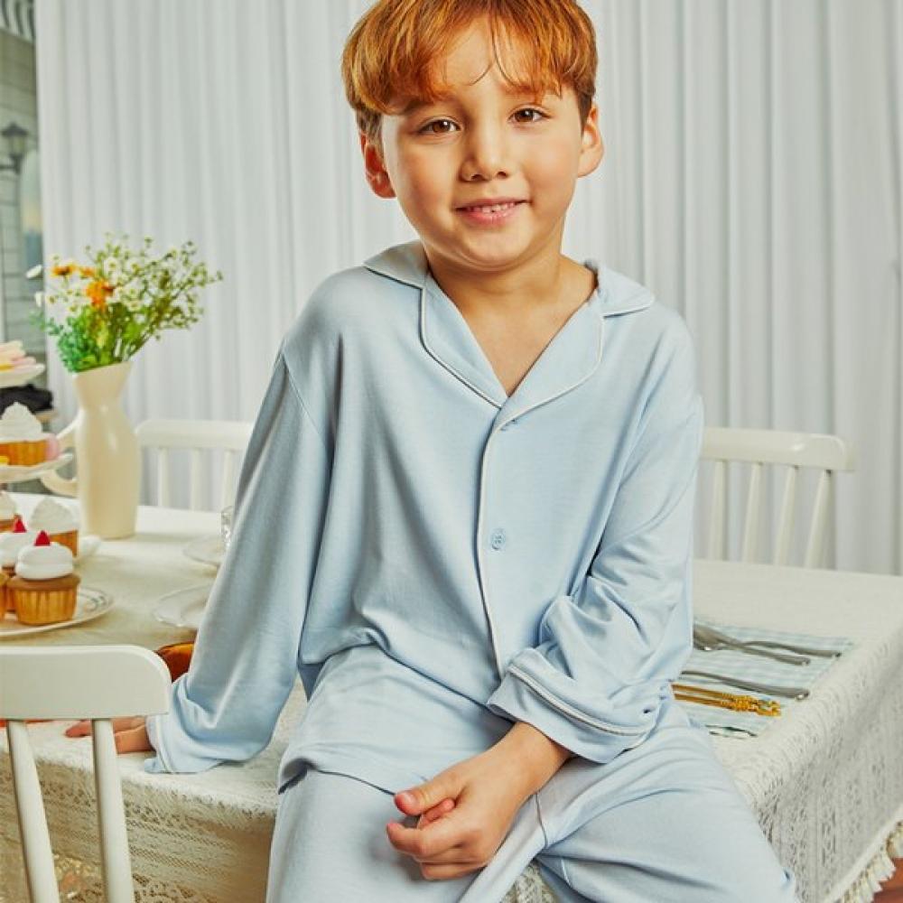 Organicmom Modal Gray Long Kids Sleepwear Misssw01 120