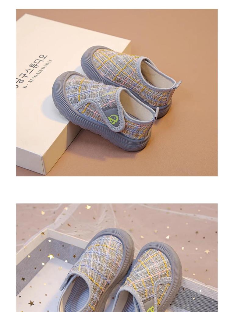 Wide-Fit Canvas Shoes for Kids, Breathable Spring/Summer, Soft Sole, Boys and Girls' Indoor Shoes