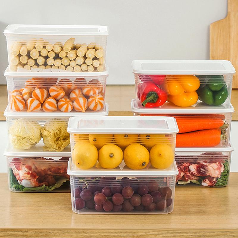 Frozen Meat Preservation Box Refrigerator Food Retain Freshness Transparent Storage Jar Home Kitchen Vegetable Storage Organizer