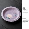 Hand-painted Peony Ceramic Tea Set: Purple Smoke Teapot, Lid Bowl, Master Cup, Tasting Cup, Pot Stand, Cup Mat, Coffee Cup