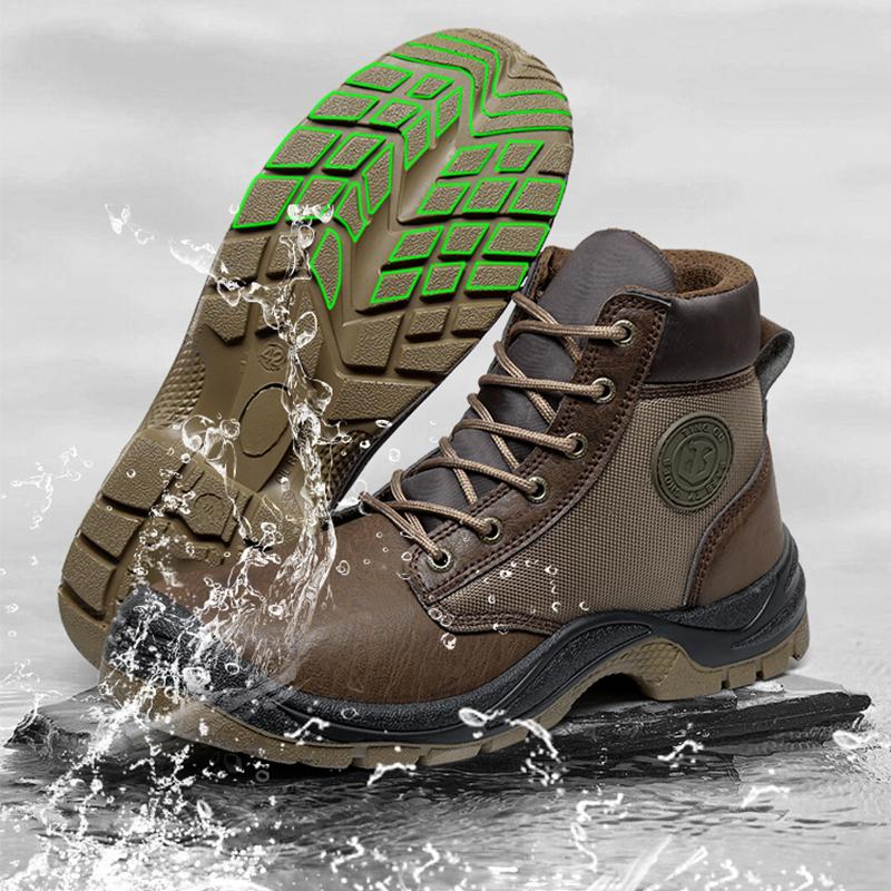 Herren Stahlkappe Arbeitssicherheitsschuhe Leicht Atmungsaktiv Durchtrittsicher Arbeitsschuhe Herrenstiefel Slipper Freizeitsneaker Herrenschuhe 46