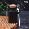 Multipurpose Bath Salt Bottle Frosted ABS Empty Bath Salts Jars With Soft Cork Stainless Steel Spoon