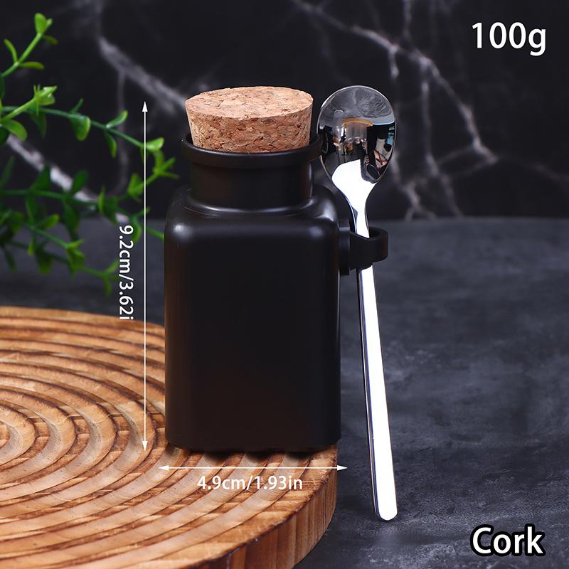 Multipurpose Bath Salt Bottle Frosted ABS Empty Bath Salts Jars With Soft Cork Stainless Steel Spoon