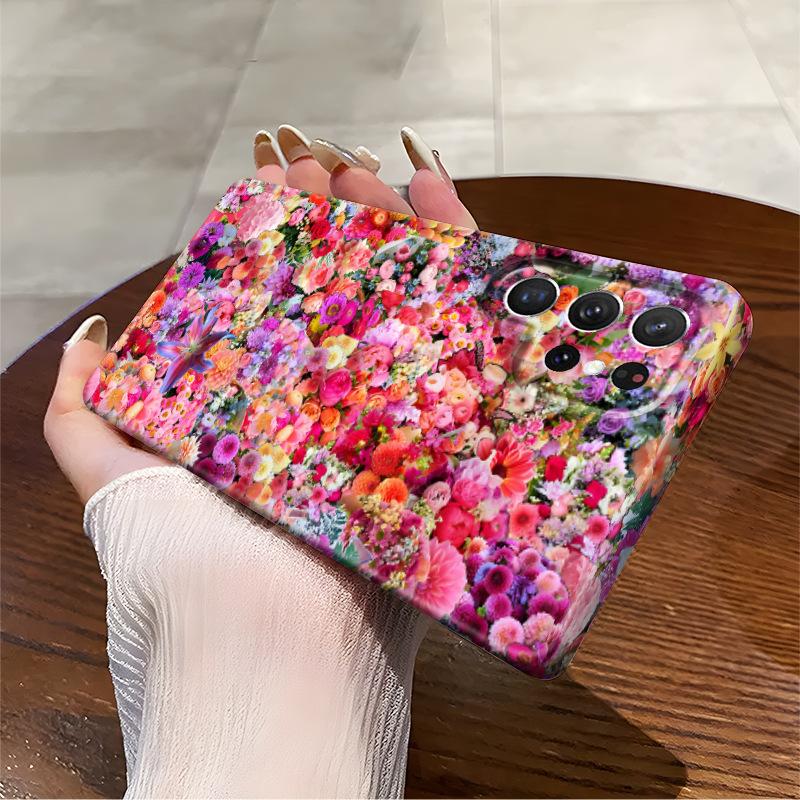 Full screen flower heat transfer process film case Samsung S25ultra mobile phone case Maximalist Floral