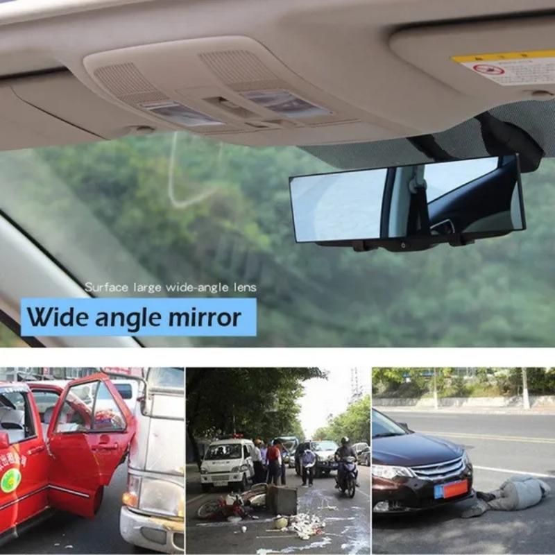 

HD Wide-angle Car Rear View Mirror Reversing Blind Angle Visibility Curved Surface Rearview Mirror 300mm diameter curved mirror чёрный