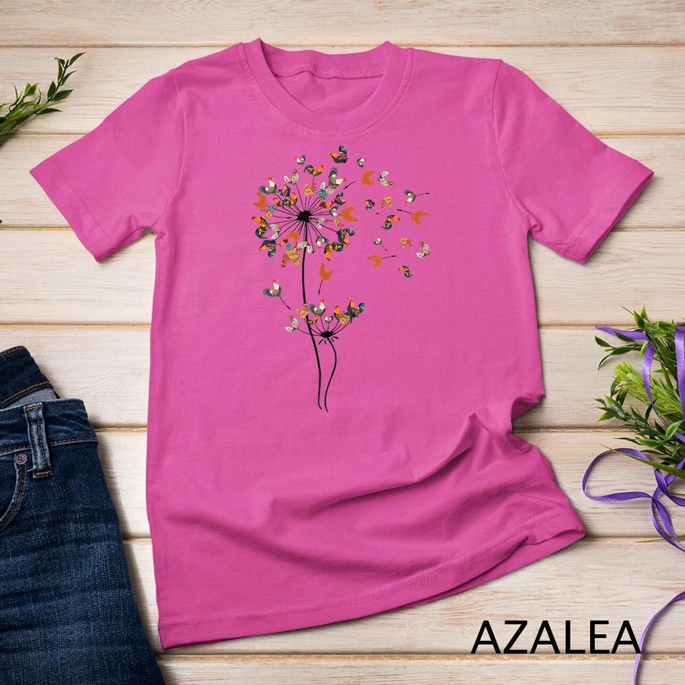 Dandelion Chicken Flower Shirt - Floral Chicken Tree Lover Unisex T-shirt 9 3XL