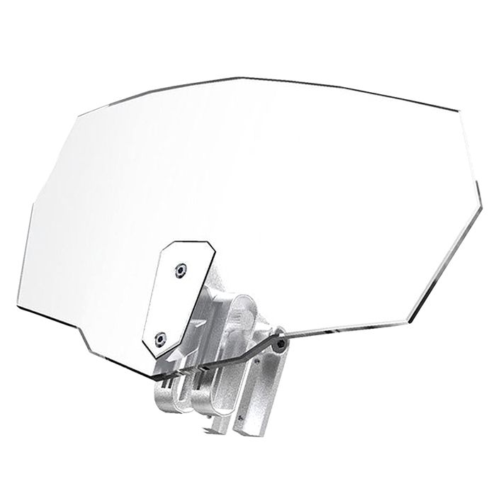 Déflecteur pare-brise moto - VP17 - Réglage hauteur 6 cm - Fixation clips sans perçage - Plexiglas clair anti-rayures