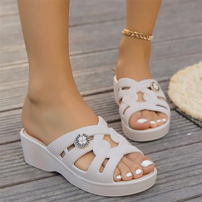 New Summer Style Comfortable and Wear-resistant Casual Open-toe Elegant and Fashionable Women's Fish Mouth Slippers
