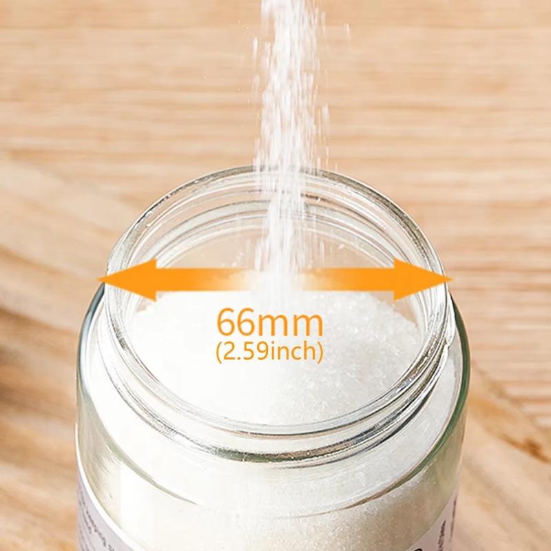 Kitchen Transparent Glass Seasoning Bottle Household Metering Control Salt Jar Sealed Seasoning Seasoning Jar