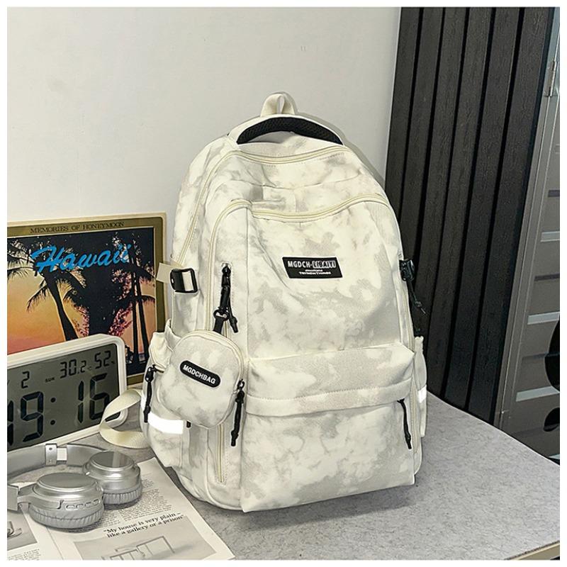 School bag couple Korean version ins solid color college style casual versatile backpack junior high school student large capacity backpack