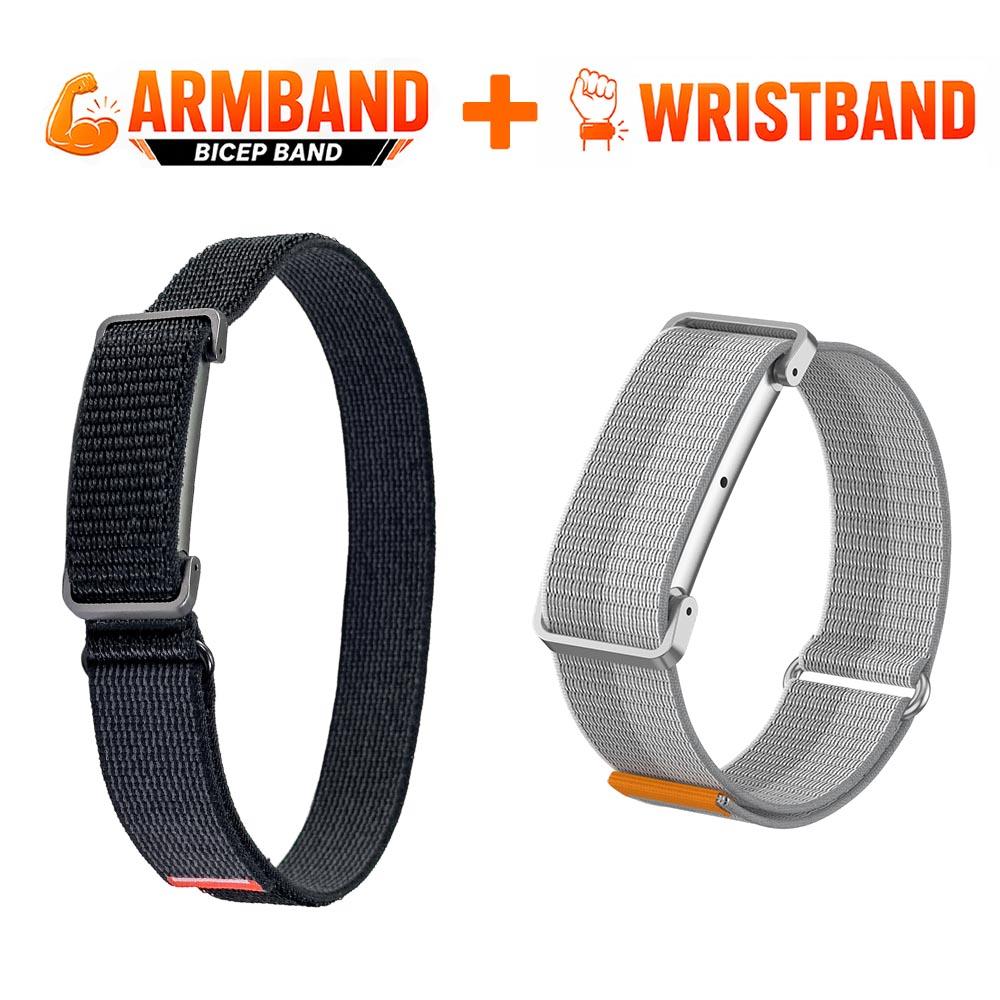 1-2 Pezzi Cinghie per Bicipiti in Nylon per Google Fitbit Air Bands Fitness Tracker Cinturino/Fascia da Braccio Sostitutiva per Google Fitbit Air Straps