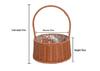 Handcrafted Bamboo and Rattan Flower Arrangement Basket for Flower Girls