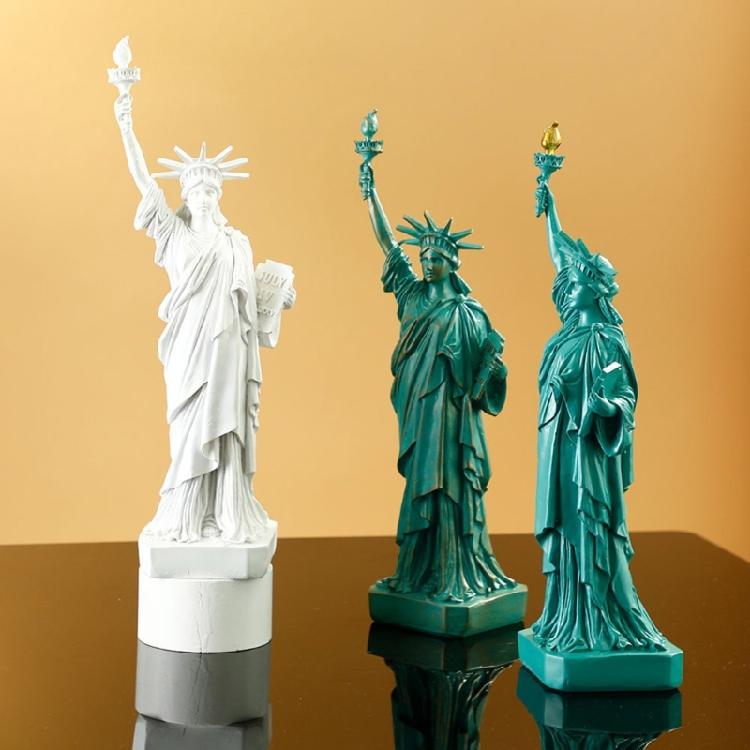 Ornament Unic Statuia Libertății de 12 inch cu Nuanță de Cupru pentru Cadouri și Petreceri