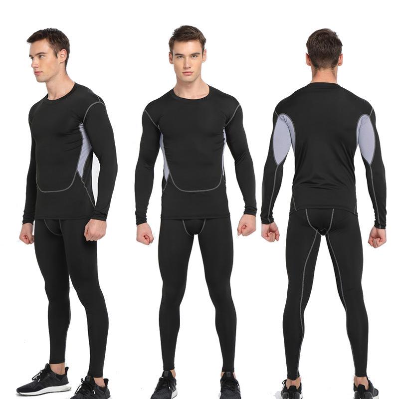 Men's Quick-Dry Compression T-Shirt, Short & Long Sleeve, Breathable Elastic Fit, Perfect for Basketball & Fitness.