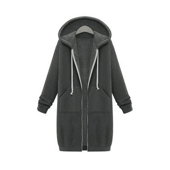 Damen Kapuzen-Sweatshirtjacke im europäischen und amerikanischen Stil für Herbst/Winter