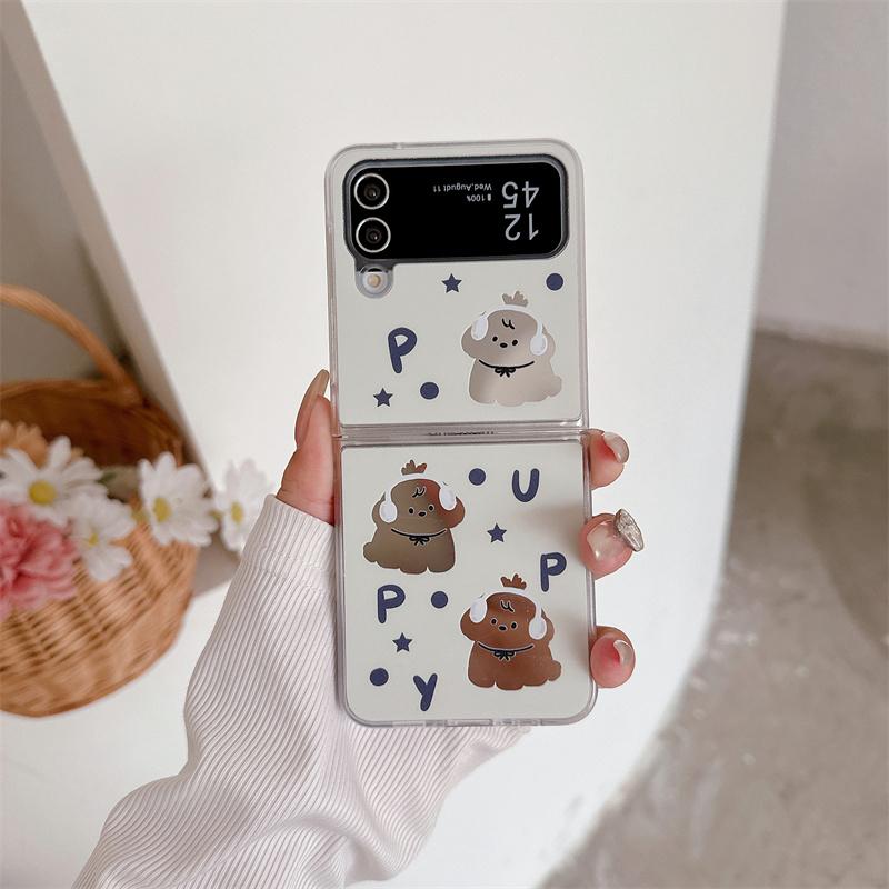 

Чехол для Samsung Galaxy Z Flip 3 4 5 6 Flip6 ZFlip 6 ZFlip6 Милый бант кошка ручной шнурок зеркало противоударная жесткая крышка For Z Flip 6