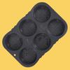 Silicone Hamburger Bun Mold Non-stick Burger Bun Maker Soft Bread Loaf Pan  Household