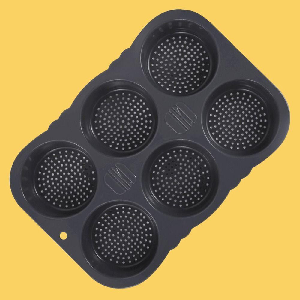 Silicone Hamburger Bun Mold Non-stick Burger Bun Maker Soft Bread Loaf Pan  Household